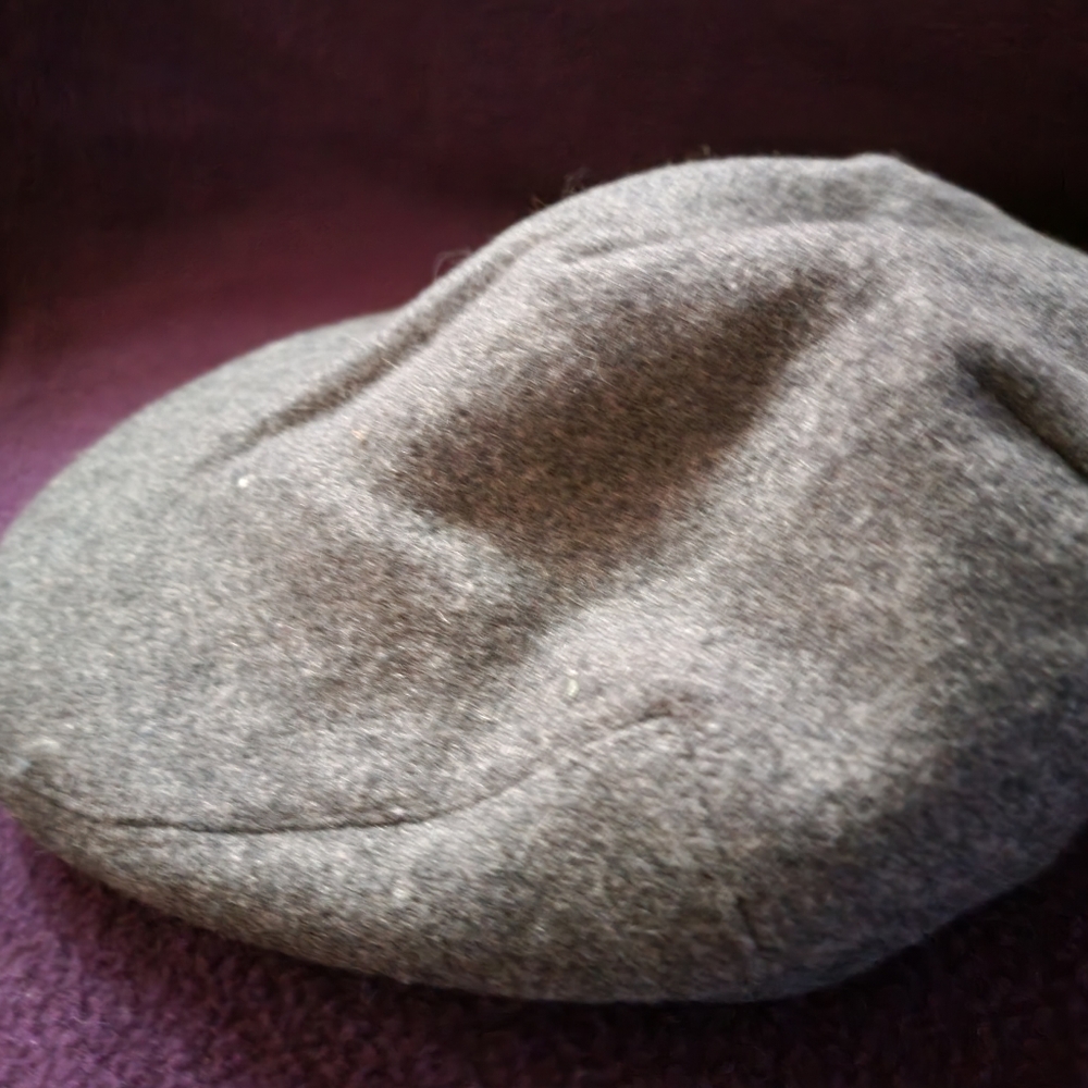 Large never worn newsboy grey 70% wool hat